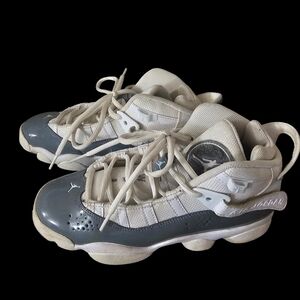 Jordan Kids' Gray and White 6 Rings